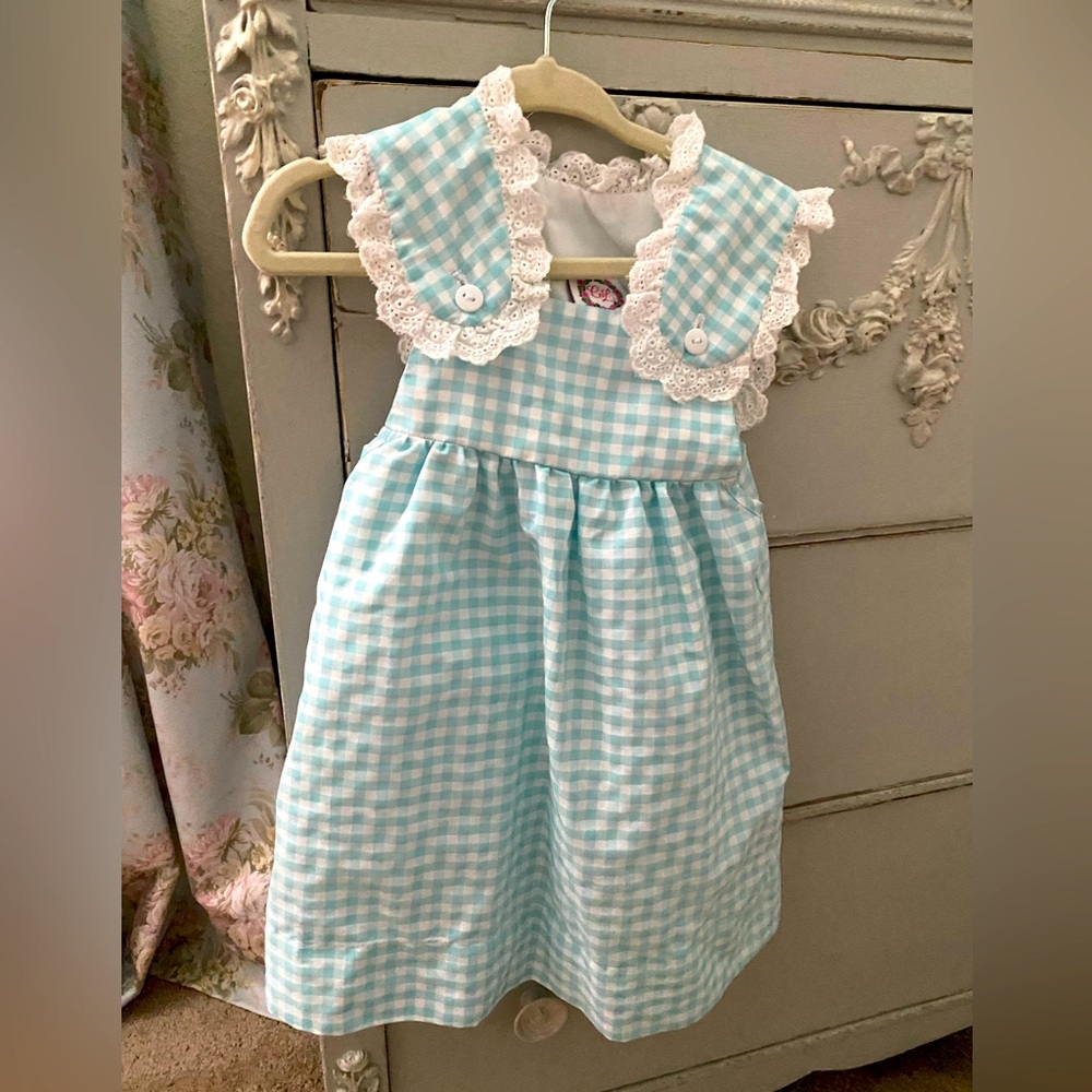 Cecil & Lou Check Dress Teal 24m